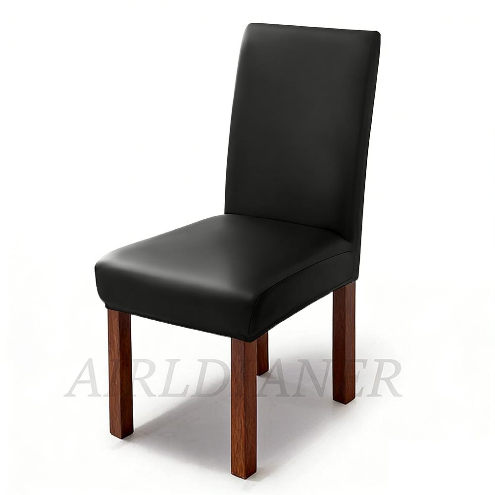 

PU Leather Dining Room Chair Cover Elastic Waterproof Chair Slipcover Office Dustproof Restaurant Seat Case Home Decor 1pc 1pc
