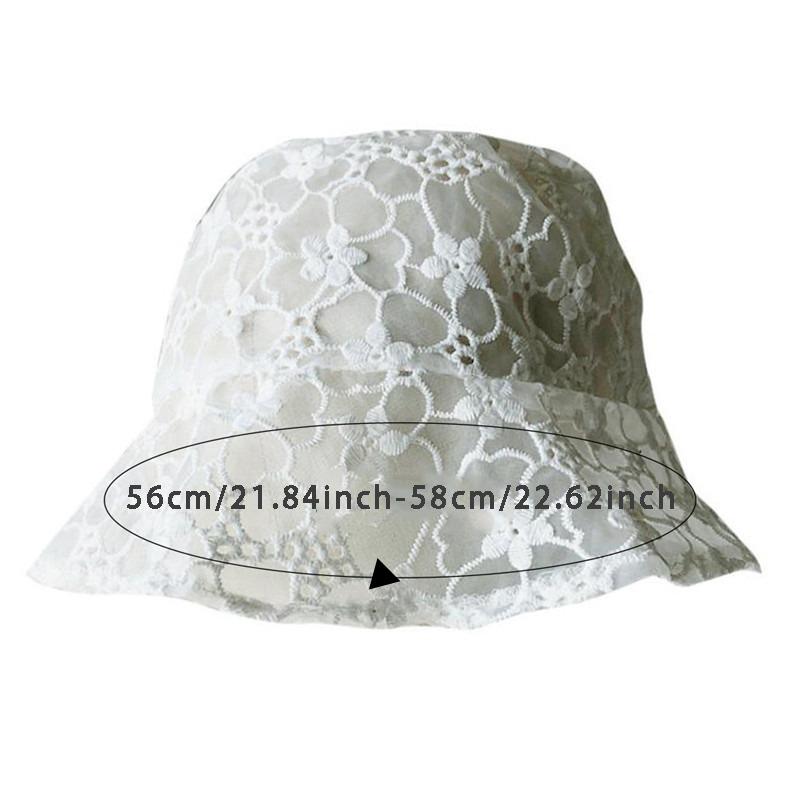 Summer Women Sun Hats Korean Style Fishermen Hat Hollow Flower Casual Ladies Outdoor Travel Headdress New Lace Bucket Headgear
