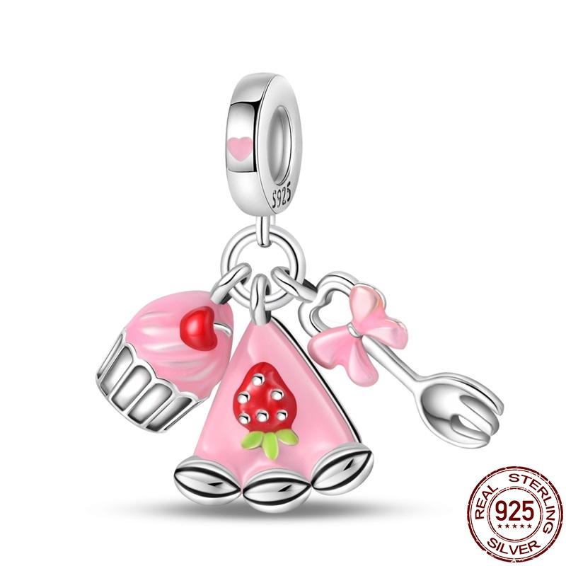 Original Copper Creative Cute Animal Pendant Fit 3Mm Pan Bracelet Diy Beads Fashion For Women Jewelry Gift