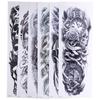 6pcs Full Arm Tattoo Sticker Temporary Waterproof Fake Tattoos Stickers for Women Men