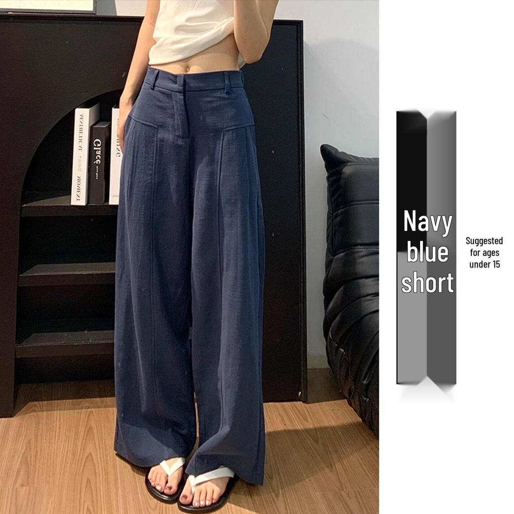 Women's High Waist Loose Wide-Leg Cotton Linen Pants - Spring/Autumn 2026