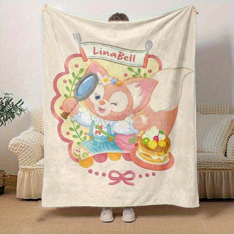 1pc, LinaBell (3) Home Decor Flannel Blanket Perfect Gift for Bedroom, Living Room, Travel, Camping, Car