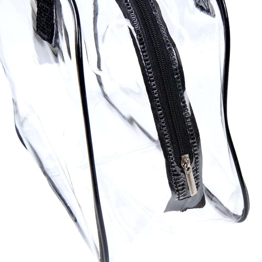 Clear Stadium Approved Tote Bag Transparent Small Handbag for Travel & Concert PVC Cosmetic Bag Travel Toiletries Bag