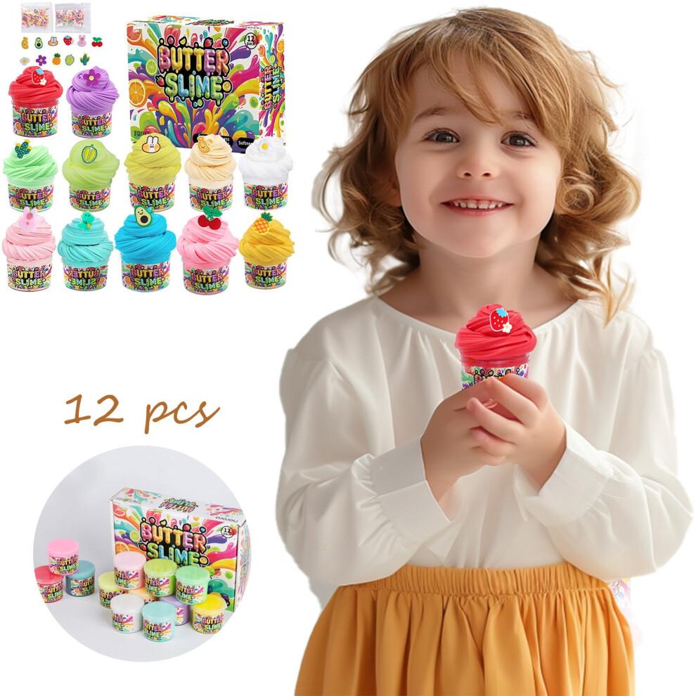 Gui Gui Slime:12 Pack Ultimate Slime Kit for Kids Includes Butter Slime, Peachy Baby Slime, Glossy Slime, and More Squishy Toys Fun