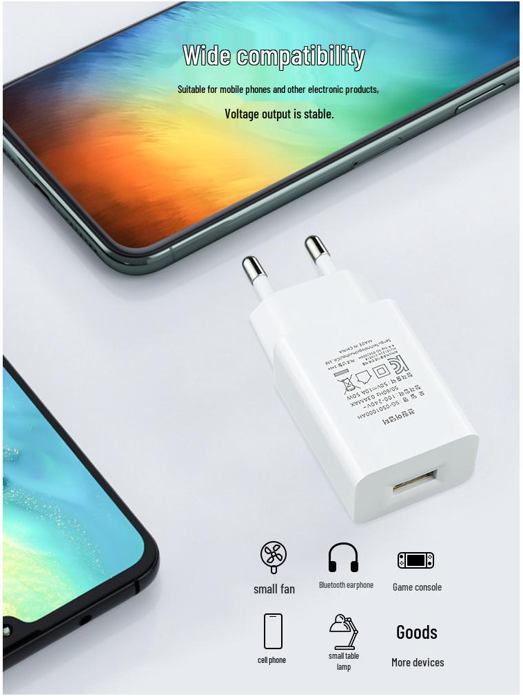 5V 1A/2A Korean Standard Mobile Charger - KC+KCC Certified Adapter for Bundles