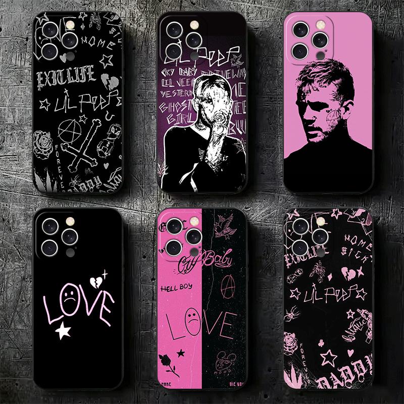 Lil Peep Hellboy Love Soft Phone Case for iPhone 16 16E 17 Air 15 Pro Max 14 Plus 13 Mini 11 12 7 Black Cover Back Shell