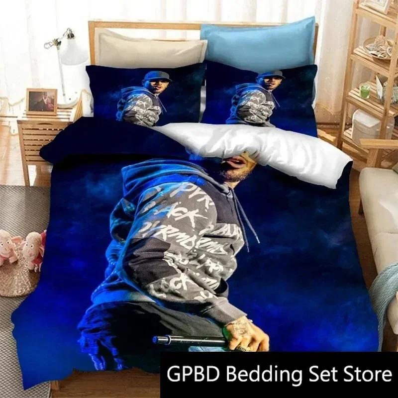 

3D Печать Рэпер Крис Браун Комплект Постельного Белья Двуспальный Полуторный Кинг Пододеяльник Одеяло Наволочка Мальчики Девочки Взрослые Спальня 70x133cm