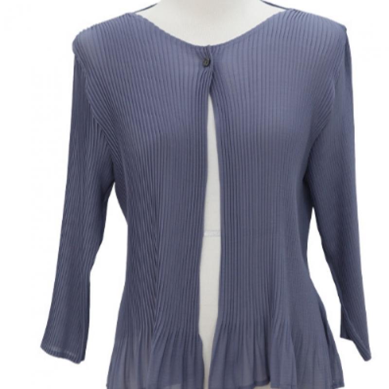 Shiz Madam Women 7 Sleeve Cherry Blossom Pleats Cardigan J31798