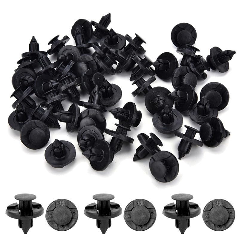 LUYING Bumper Clips Push Rivets Bumper Clip Cover Retaining Clips Nylon for Vehicles Black 20pcs Nissan/Mitsubishi/Suzuki/Honda/Daihatsu (Black)