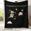 Coperta morbida in flanella R-Radiohead, Banda Rock Britannica, Coperta calda e accogliente per Letto, Divano, Soggiorno, Picnic, Campeggio, Decorazione per la Casa
