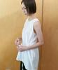 STEP AROUND Tucked Strap Tunic Blouse_White
