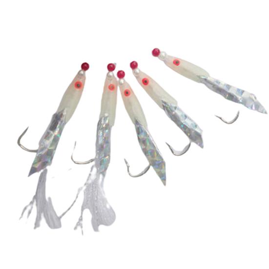 

5 шт., перья скумбрии, приманка для окуня и трески, морские рыболовные снасти, полезный инструмент