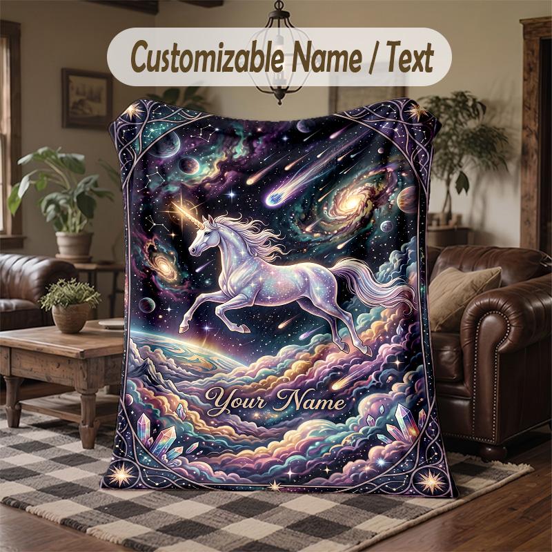 Underwater Sea Adventure Theme Throw Blanket Custom Name Text Personalized Blanket Soft Cozy Blanket for Home Sofa Bed
