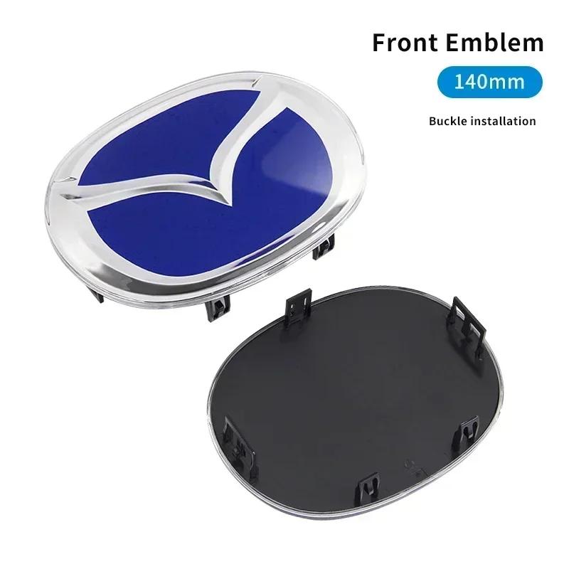 

104mm 140mm Car Front Hood Emblem Logo Rear Trunk Badge For Mazda 3 6 Atenza Axela Demio CX3 CX5 MP MS RX8 Sticker Accessories