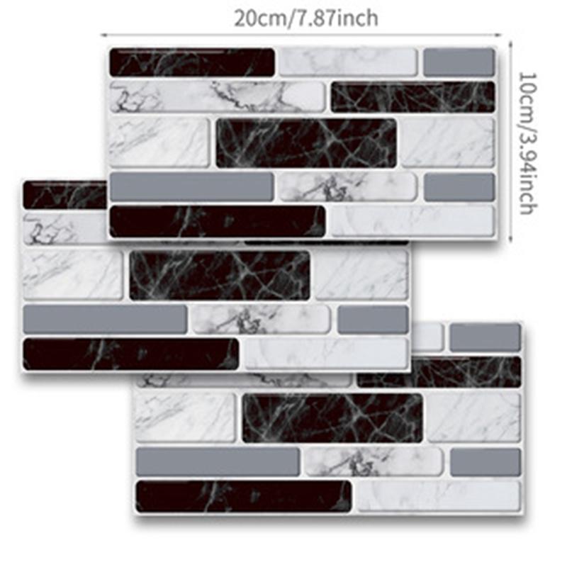 Brick Tile Stickers For Bathroom Kitchen Wallpaper Waterproof Self-Adhesive DIY Wall Sticker Home Decor Decal