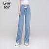 Women's Lightweight Tencel Wide-Leg Straight Jeans