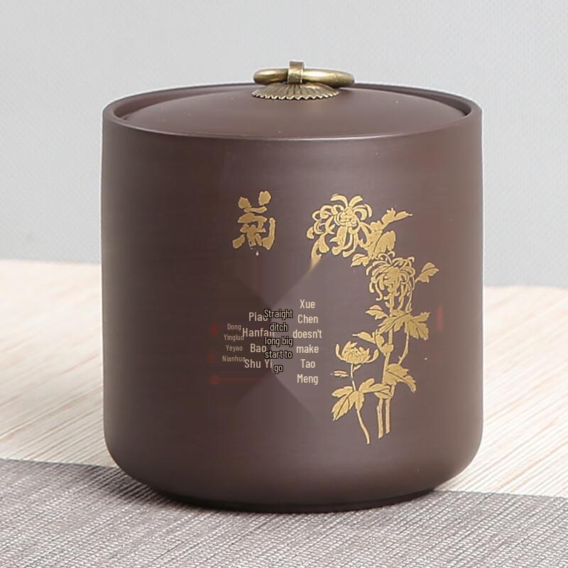Premium Gilded Zisha Tea Canister