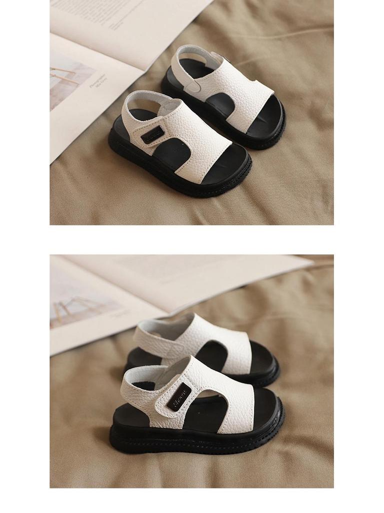 Kids' Non-Slip Soft Sole Leather Sandals for Boys & Girls 1-5 Years