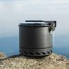 Portable Compacts Backpacking Cookware Windproof Outdoor Cooking Pot with Folding Handle For Outdoor Cooking Efficiency