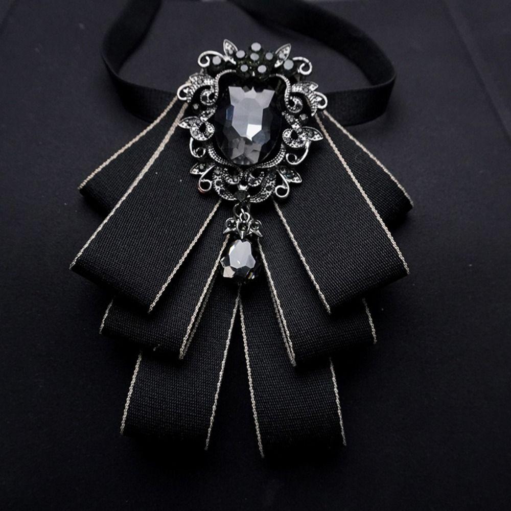 Broschenzubehör Polyester Krawatte Kristallstoff Krawatte Diamant Korsagenstift Damen Accessoires
