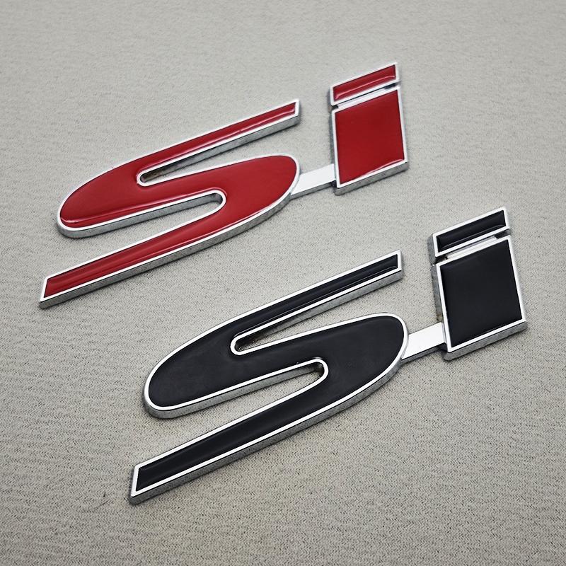 3D Metal Car Rear Trunk Fender Side Front Grille Logo Si Badge Si Emblem For Honda Civic Accord Jazz Si Sticker Accessories Aiq256