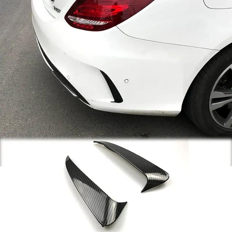 Für Mercedes Benz C-Klasse W205 C43 C63 AMG 2014- Auto Heckstoßstange Spoiler Seitliche Canards Luftauslassabdeckung erts Zubehör