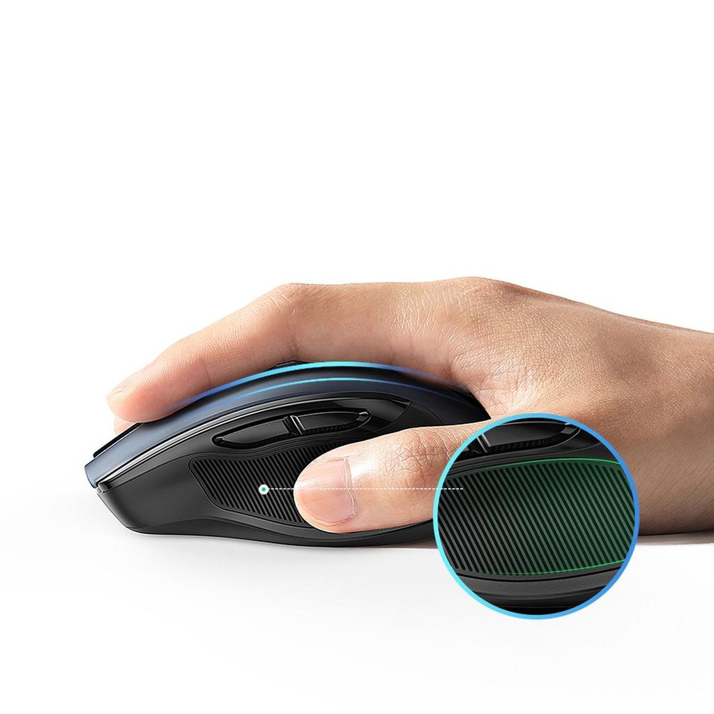 Ugreen MU006 Dual-Mode Wireless Mouse – 2.4GHz USB/Bluetooth 5.0, 4000 DPI Precision, Black
