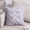 Latest 45x45cm Plush-touch Throw Pillow Covers Solid Color Square Bolster Wool Pillow Case For Sofa Bedroom Car Cusihion Cover Decorative