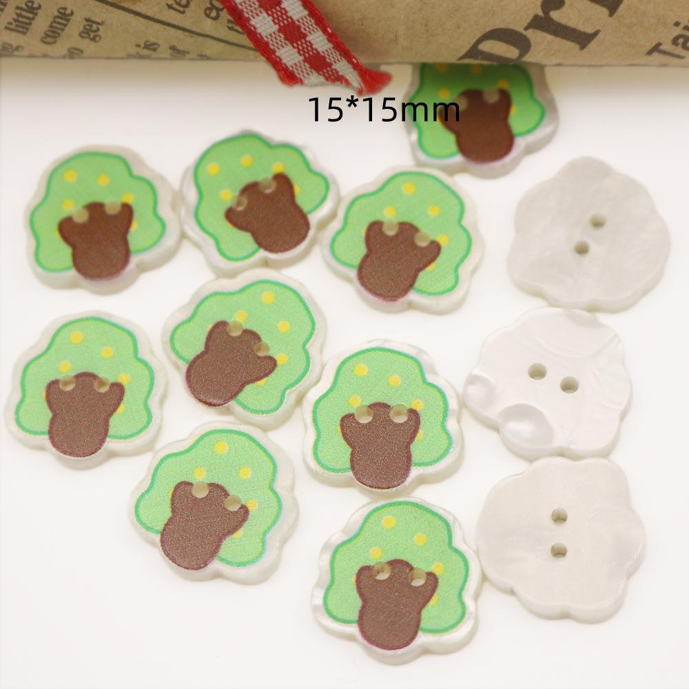 58 Styles of Cute Pink and Black & White Cat Cartoon Buttons for Children's Sweaters and Cardigans