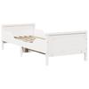 Bed Frame with Headboard White 80 x 200 cm Engineered Wood