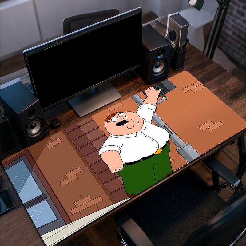 Peter Griffin Mouse Pad, Large Gaming Desk Mat, Non-slip XXL Mousepad for Laptop & Tablet, Mini PC Playmat with Stitched Edges
