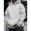 Stylish Mountain-inspired Minimalist Print Men's Long-sleeve Hoodie, Perfect for Outdoor Activities, Suitable for Autumn Wear
