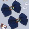 2Pcs Girls' Bow Hair Clip School Bus Decoration,multicolored Letters Children's Side Hair Clip for The Start of School Season