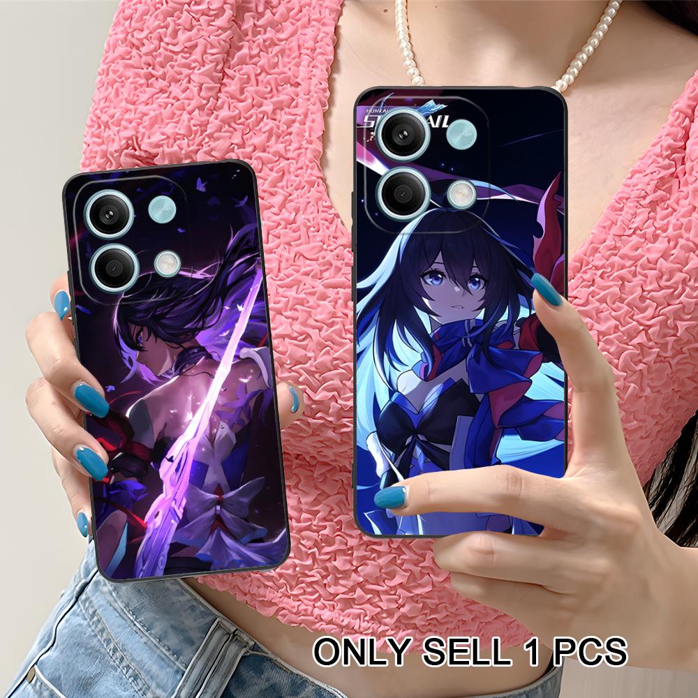 HSR Seele Matte TPU Mobile Phone Case for Xiaomi Redmi 15 14 13 12 A5 3 2 1 C Plus 4G 5G Colorful Printing Cover