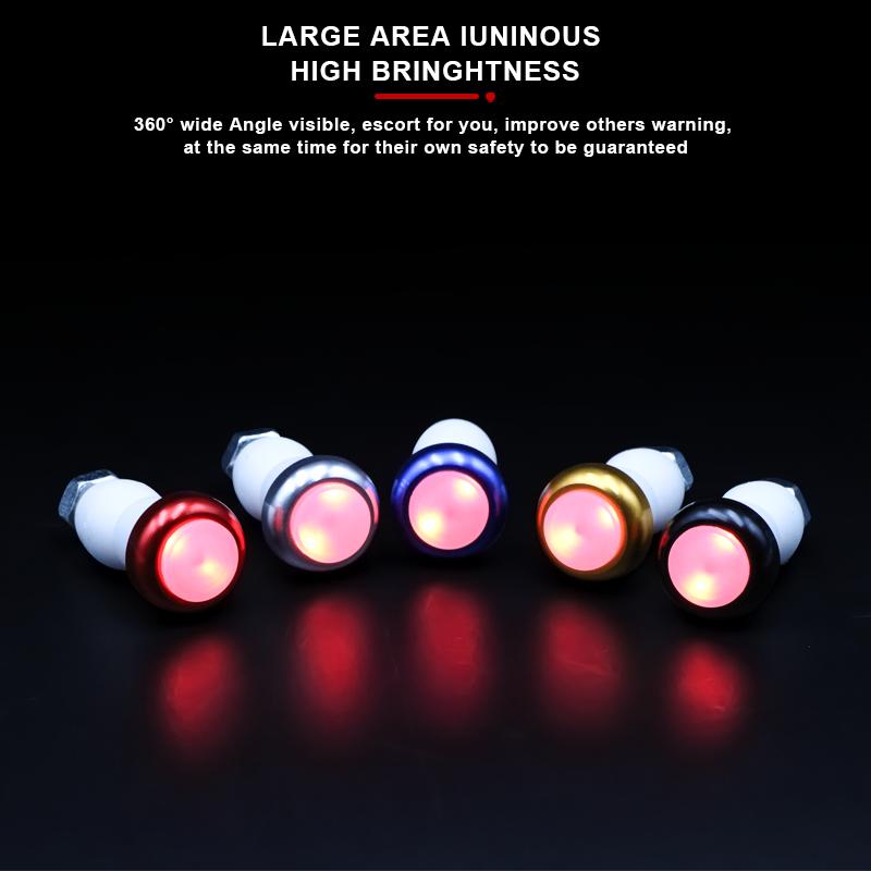 2pcs/lot Bike Handlebar Light LED Bicycle Light Turn Signal Cycling Handle Bar End Plug Safty Warning Indicator Lamps Adjustable