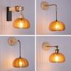 Pumpkin Shape Wooden Wall Light With Led Bulb And Contemporary Design For Home Bedroom And Lounge