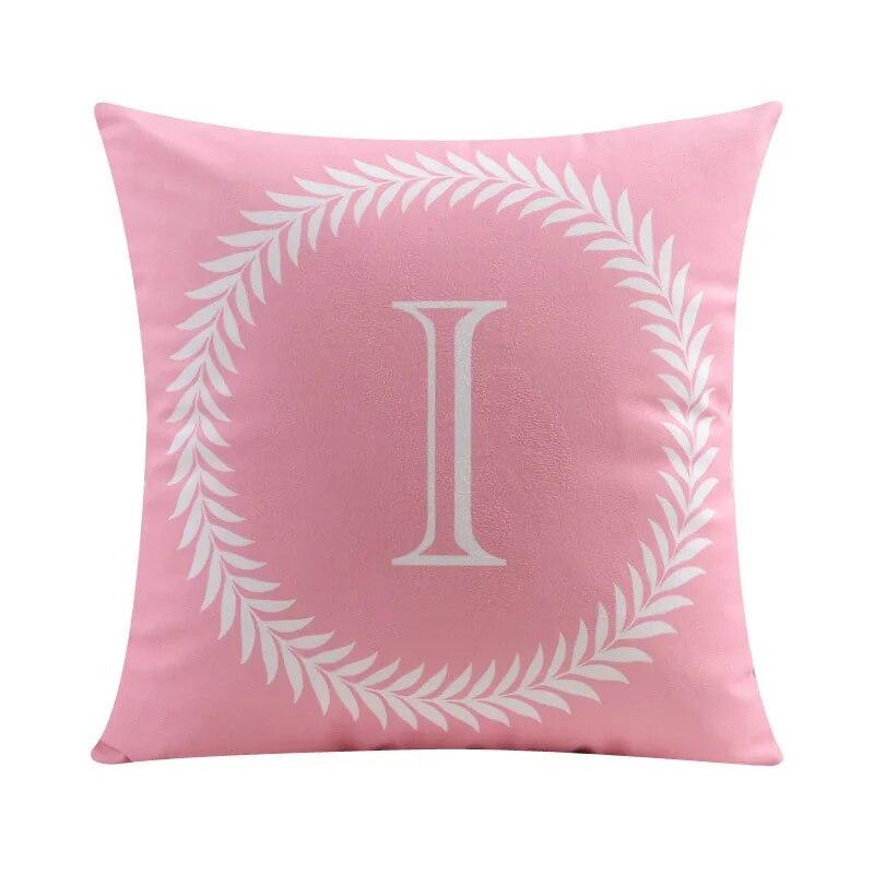 45*45CM 26 English Letters Plush Pillowcase Wedding Party Festival Decoration Sofa Office Seat Car Cushion Cover Home