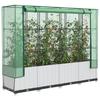 VidaXL Raised Garden Bed with Rattan-Look Cover 160x40x138 Cm, Raised Garden Bed, Raised Flower Box, 4015844