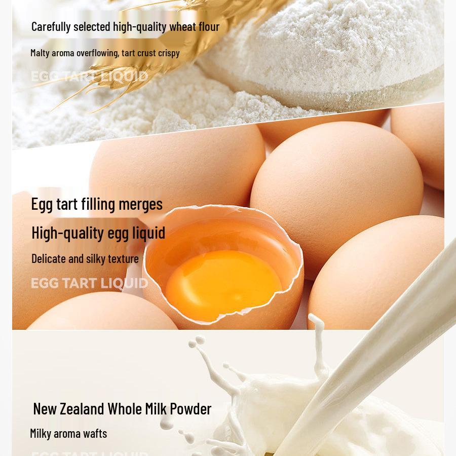 Miss Pei Portuguese Egg Tart Shells with Filling, Puff Pastry & Tin Foil Baking Ingredients, Large Handmade Tart