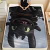 Coperta Stile Oscuro Senza Denti, Coperta Accogliente per Fan di Dragon Trainer, Regalo Perfetto.chl