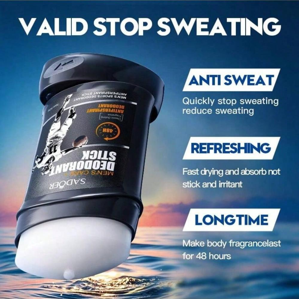 Stick Deodorante Uomo Lunga Durata 48H Protezione dal Sudore Ingredienti Naturali Profumo Fresco Controllo degli Odori per Uomo Comfort per Tutto il Giorno