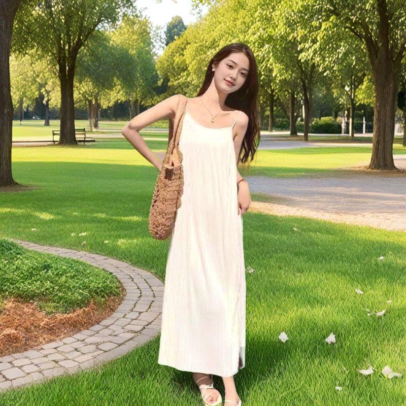Women's Sleeveless Summer Tank Dress - Loose, Slimming, Large Size Base Layer