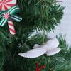 Resin Christmas Tree Pigeon Ornament Carved Design Friendship Doves Hanging  Gift