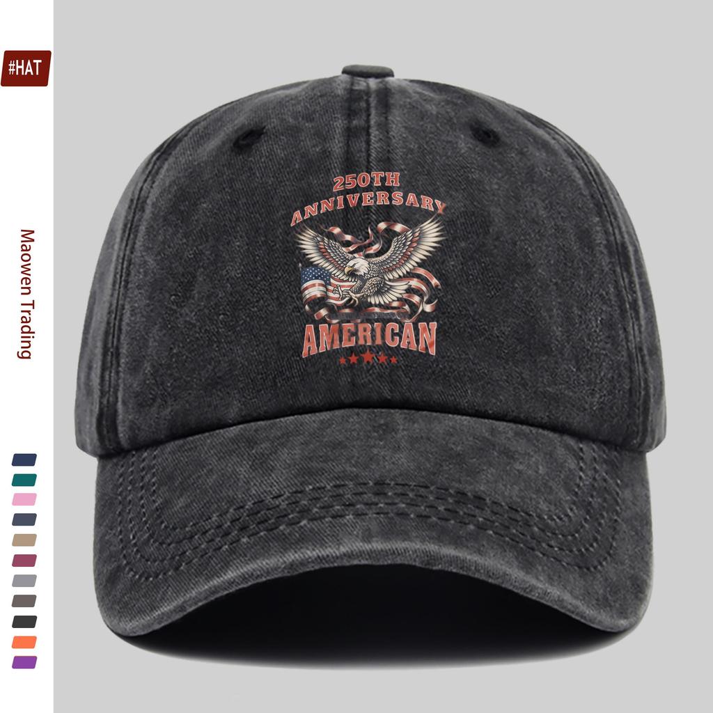 Pc Th Anniversary Printed Baseball Cap Eagle Pattern Printed Trucker Sun Hat Comfortable and Lightweight Papa Hat Mom and