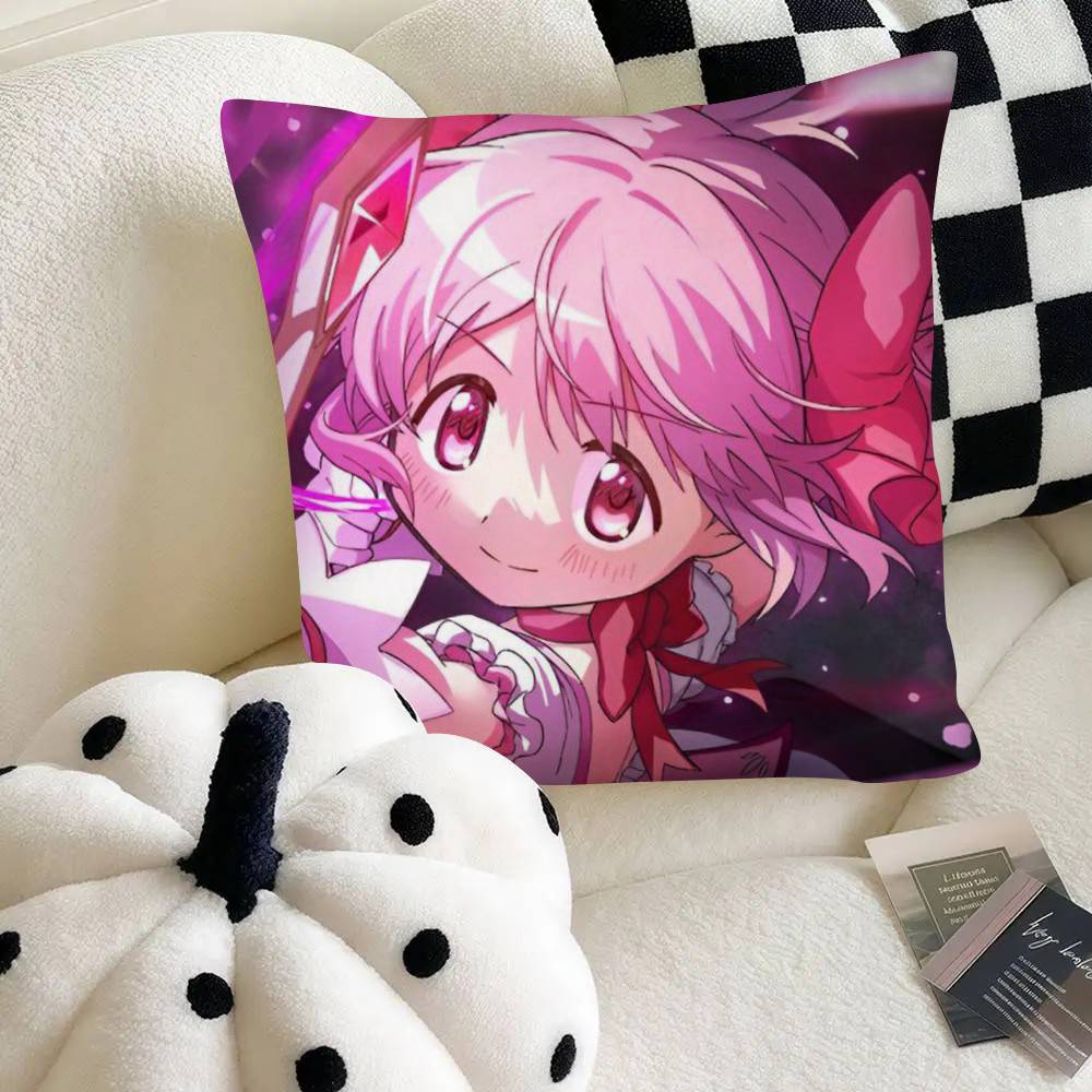 Puella Magi Madoka Magica Pillow Case Fashion Square Pillowcase Bedroom Sofa Room Ins Decoration Leisure