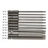 Jeu de 11 embouts de tournevis Torx Hexagonal Sécurité Tête Magnétique 100MM Extra Long