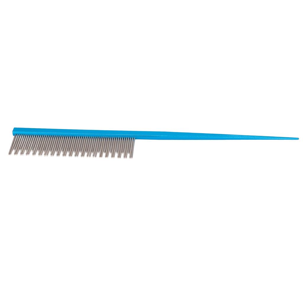 Dog Comb Pet Hair Comb with Long and Short Stainless Steel Teeth for Removing Tangles and KnotsBlue