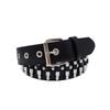 Unisex Punk Rock Style Rivet Bullet PU Leather Belt