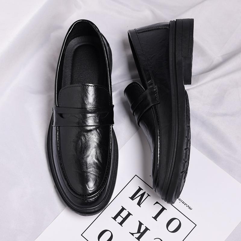 New classic men's shoes business casual British fringed leather shoes men's beanie shoes invisible heightening shoes