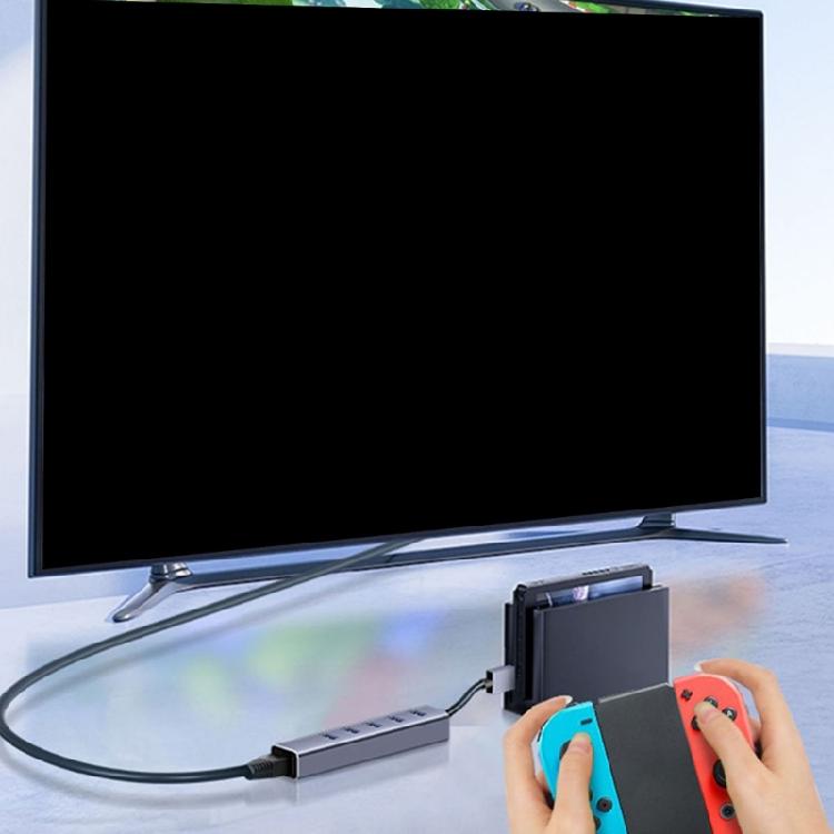 USB 3.0 To RJ45 Ethernet Adapter With 3 Port Hub Suitable For Computers High Speed Networking On PC Enhances Connection